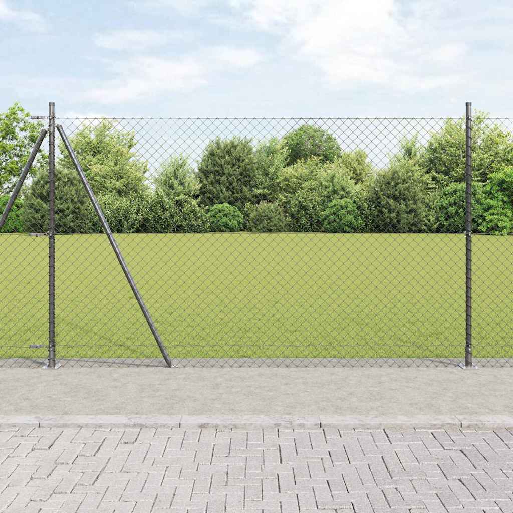 Outdoor Kettenglied-Zaun Erdfixierung 10 x 0,4 m Grün Netz
