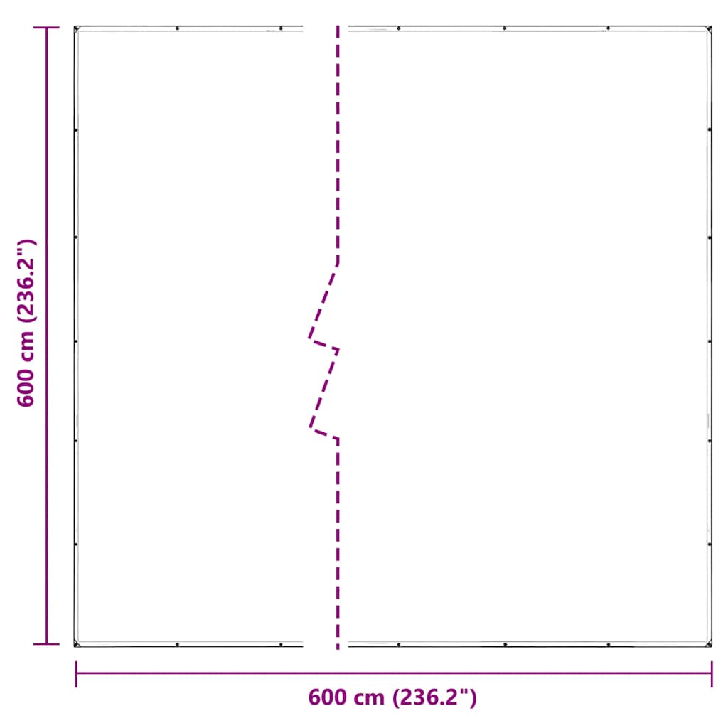 Transparente Plane mit Ösen 1x2 m PVC