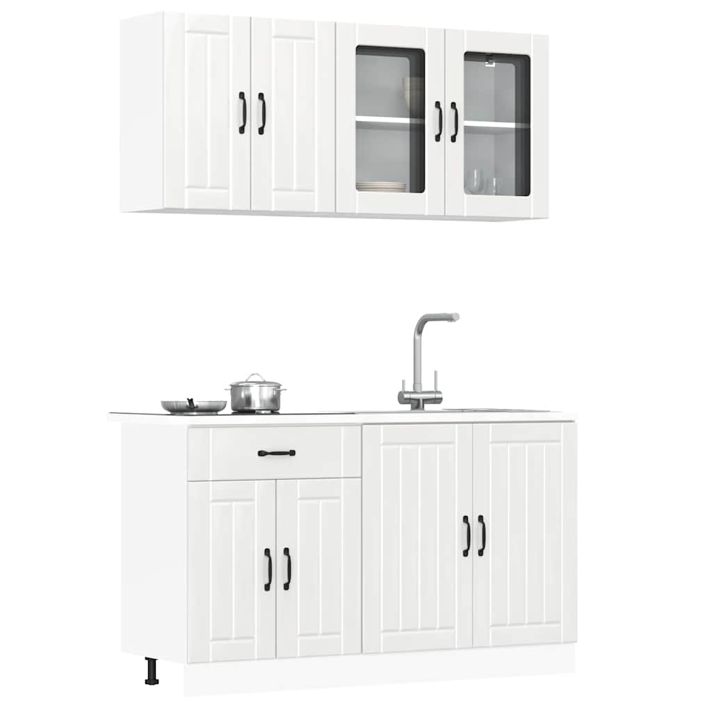 4-tlg. Küchenschrank-Set Lucca Weiß Holzwerkstoff