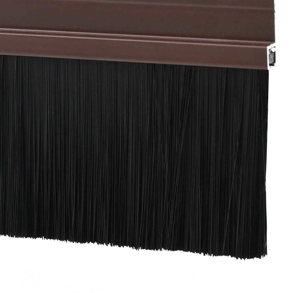 Selbstklebende Türbürstendichtungen 2 pcs Braun 100 cm