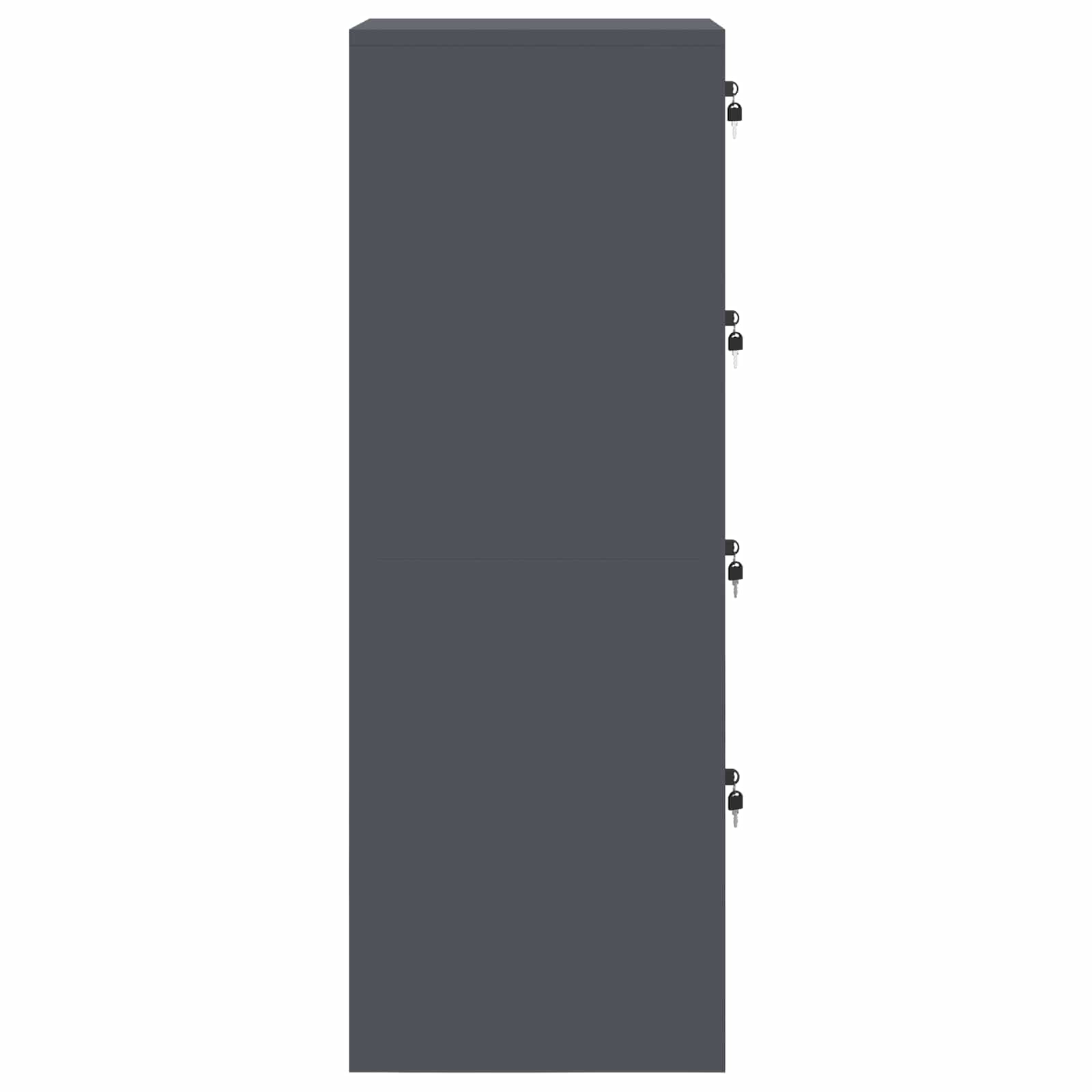 Aktenschrank 2 pcs Schwarz 44 x 50 x 139 cm Kaltgewalzter Stahl