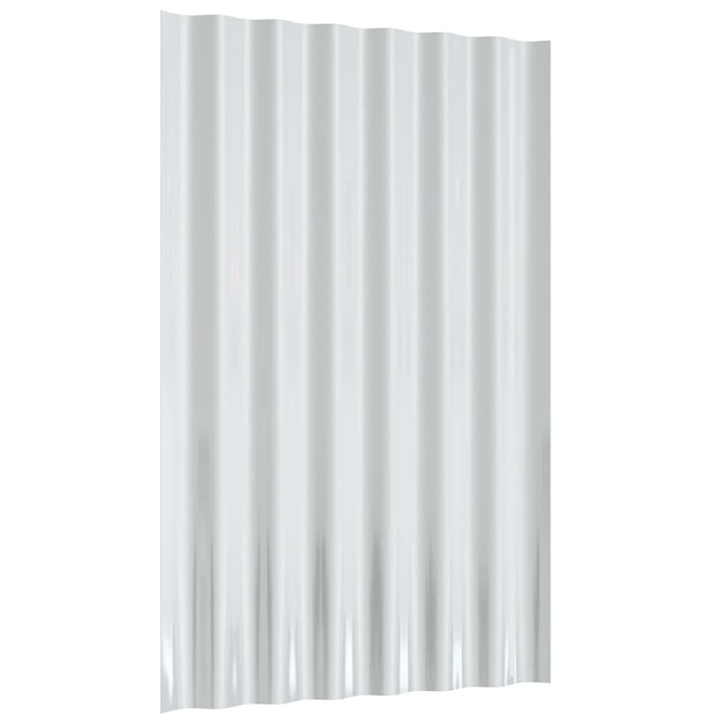Dachpaneele 12 Stk. Verzinkter Stahl Grün 100x36 cm
