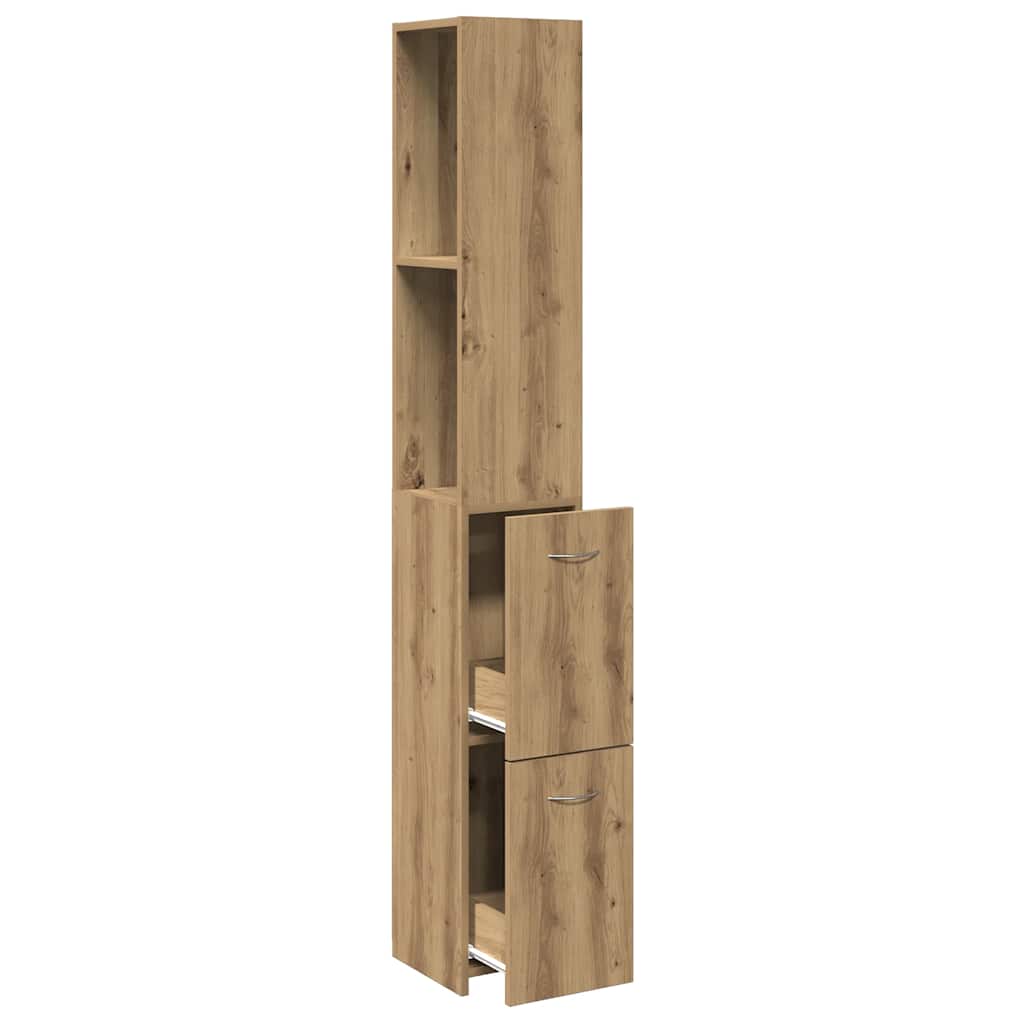 Badschrank Weiß 25x26,5x170 cm Holzwerkstoff