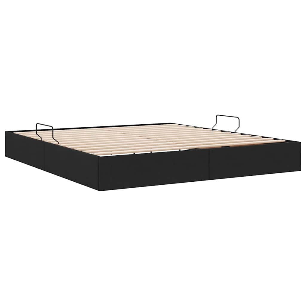 Aufbewahrungsbett mit Kopfteil Hellgrau 90 x 190 cm Stoff