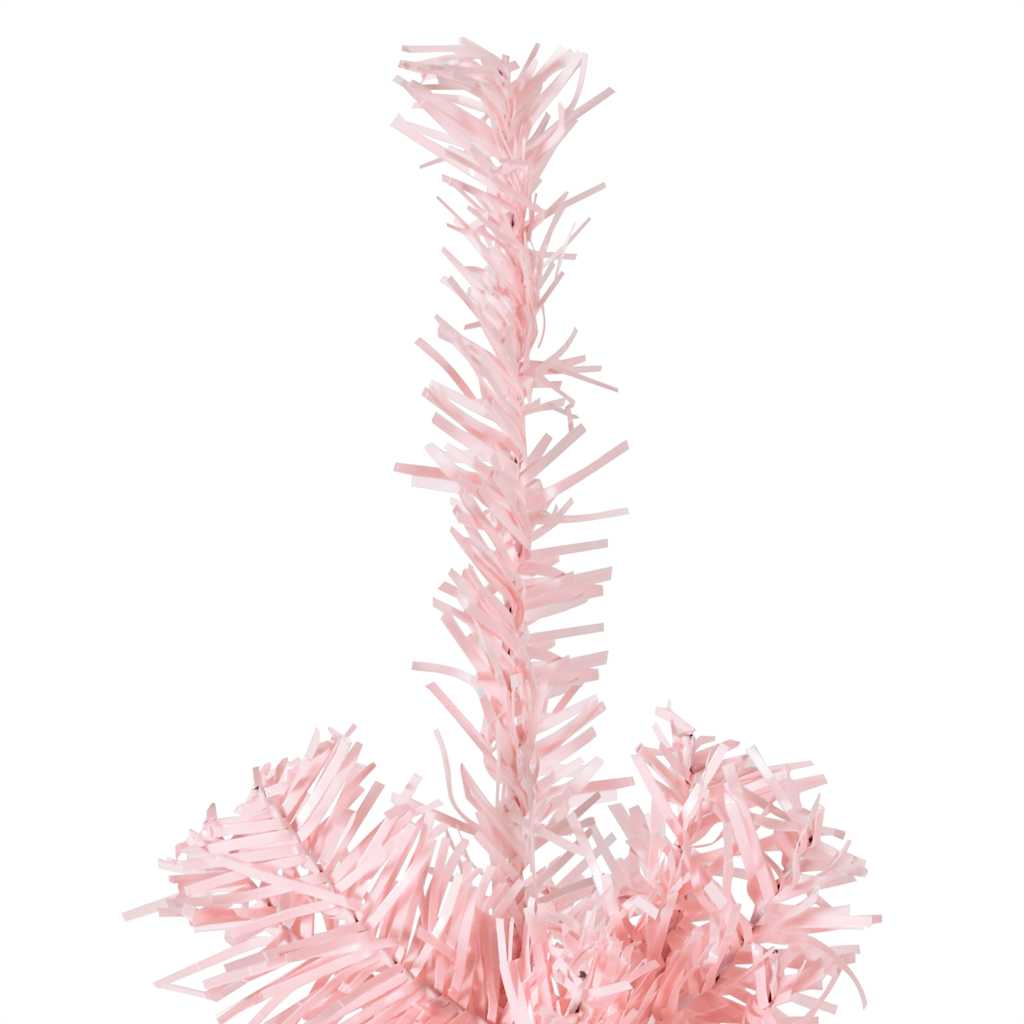 Künstlicher Halb-Weihnachtsbaum mit Ständer Schlank Weiß 180 cm