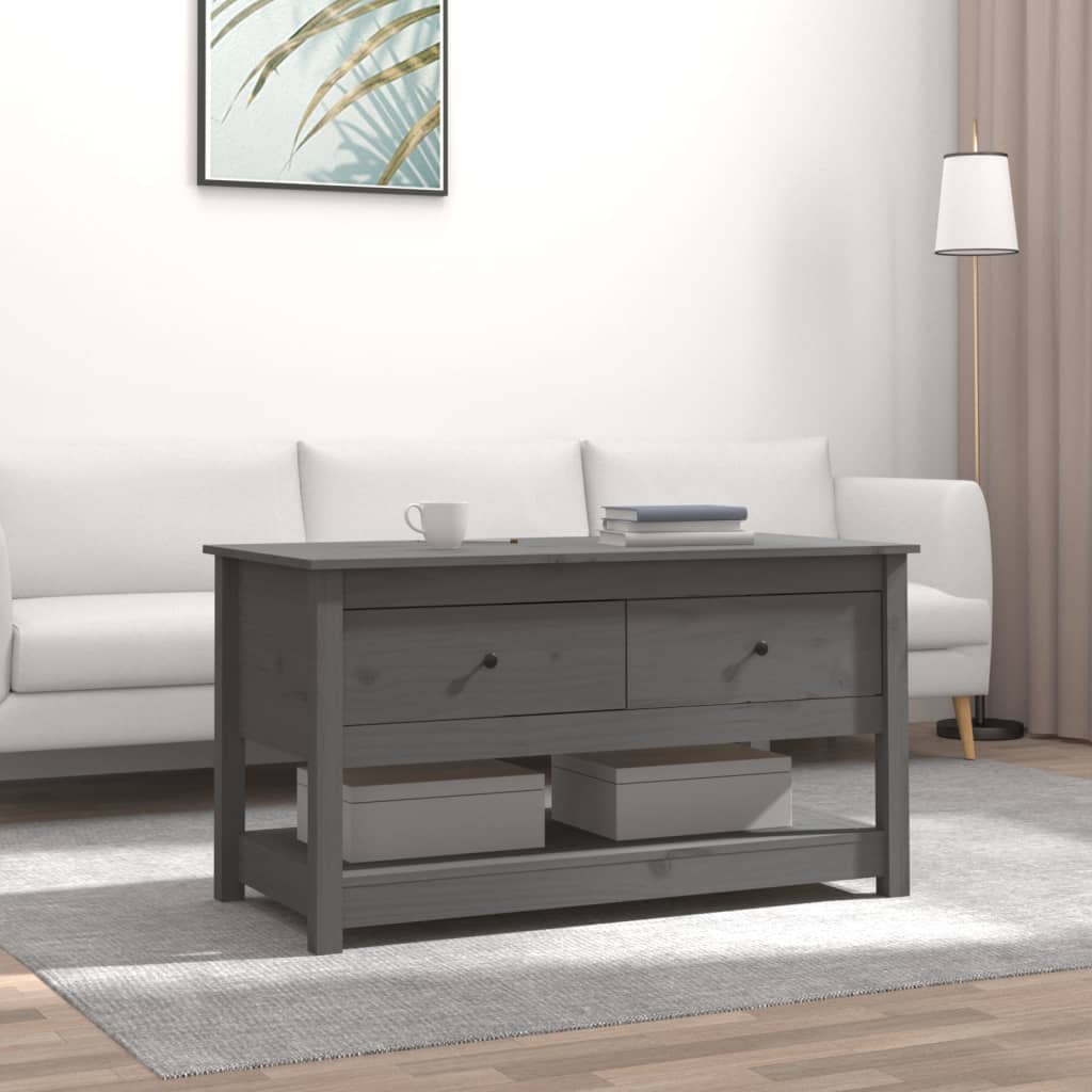 Couchtisch 102x49x55 cm Massivholz Kiefer
