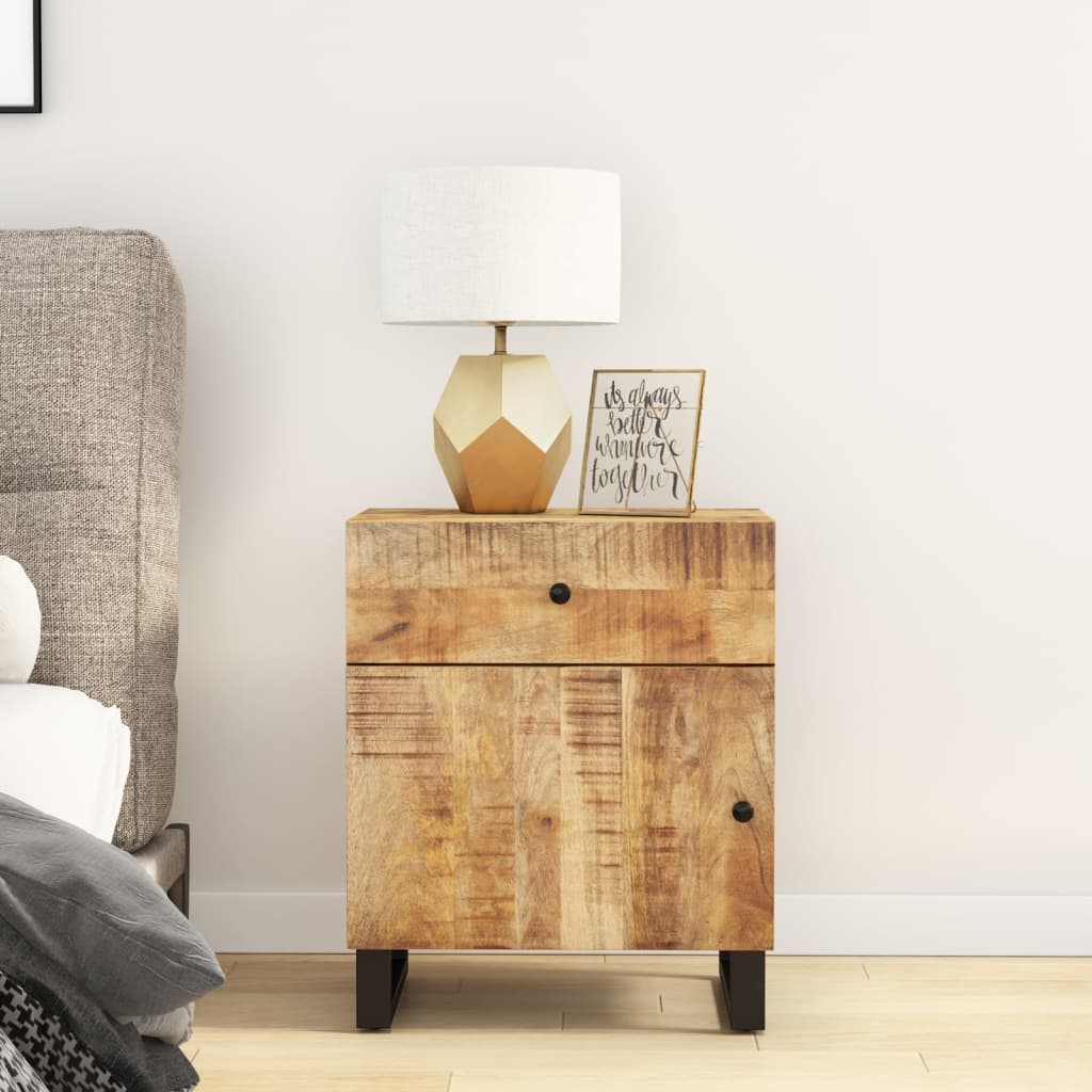 Nachttisch 50x33x60 cm Altholz Massiv & Holzwerkstoff