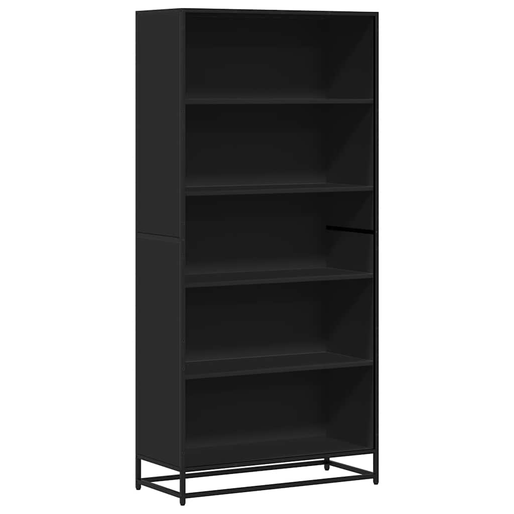Bücherregal Schwarz 60x35x139 cm Holzwerkstoff
