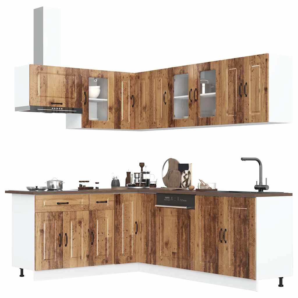 11-tlg. Küchenschrank-Set Kalmar Weiß Holzwerkstoff