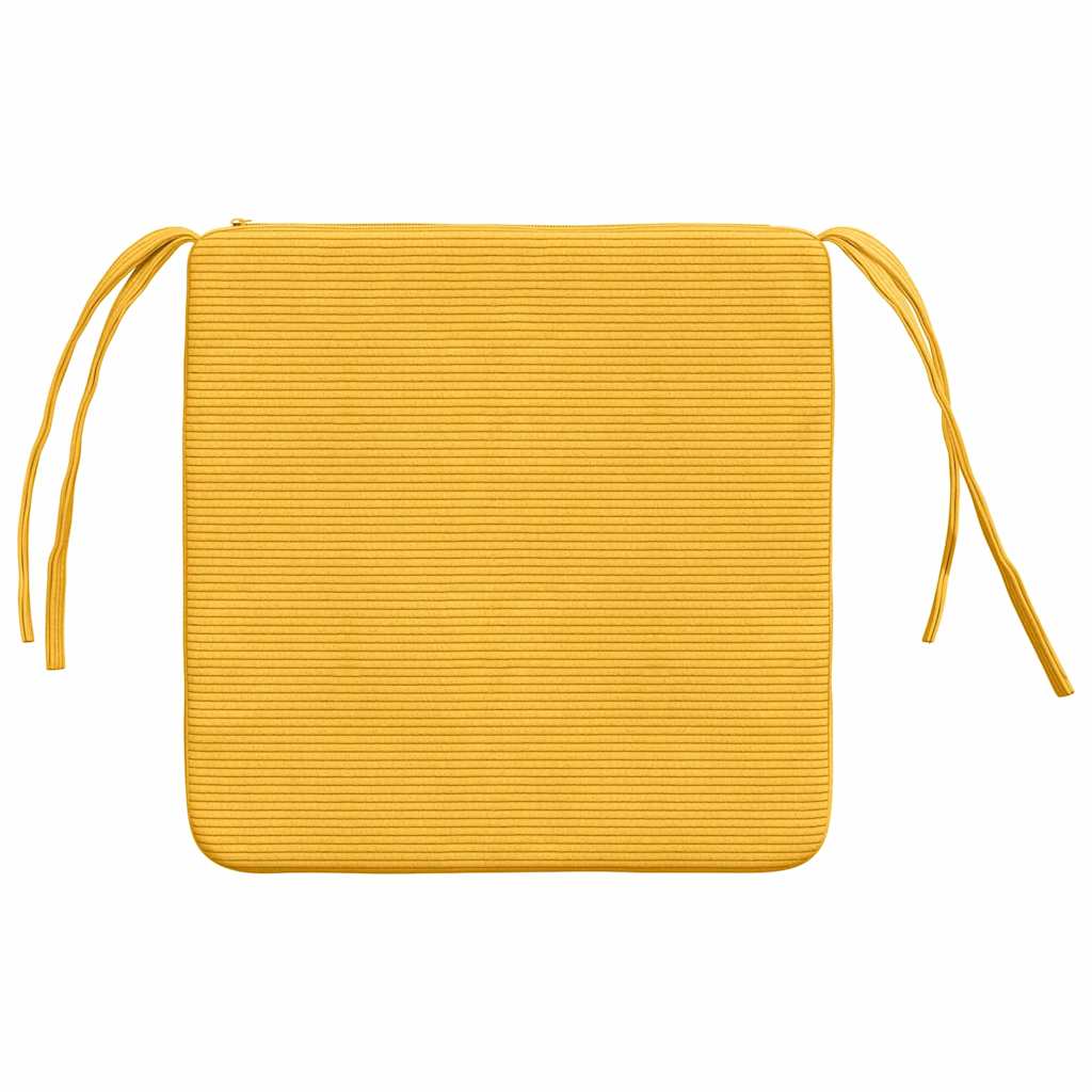Sitzkissen 4 pcs Hellgrau 40 x 40 x 3 cm Cordstoff