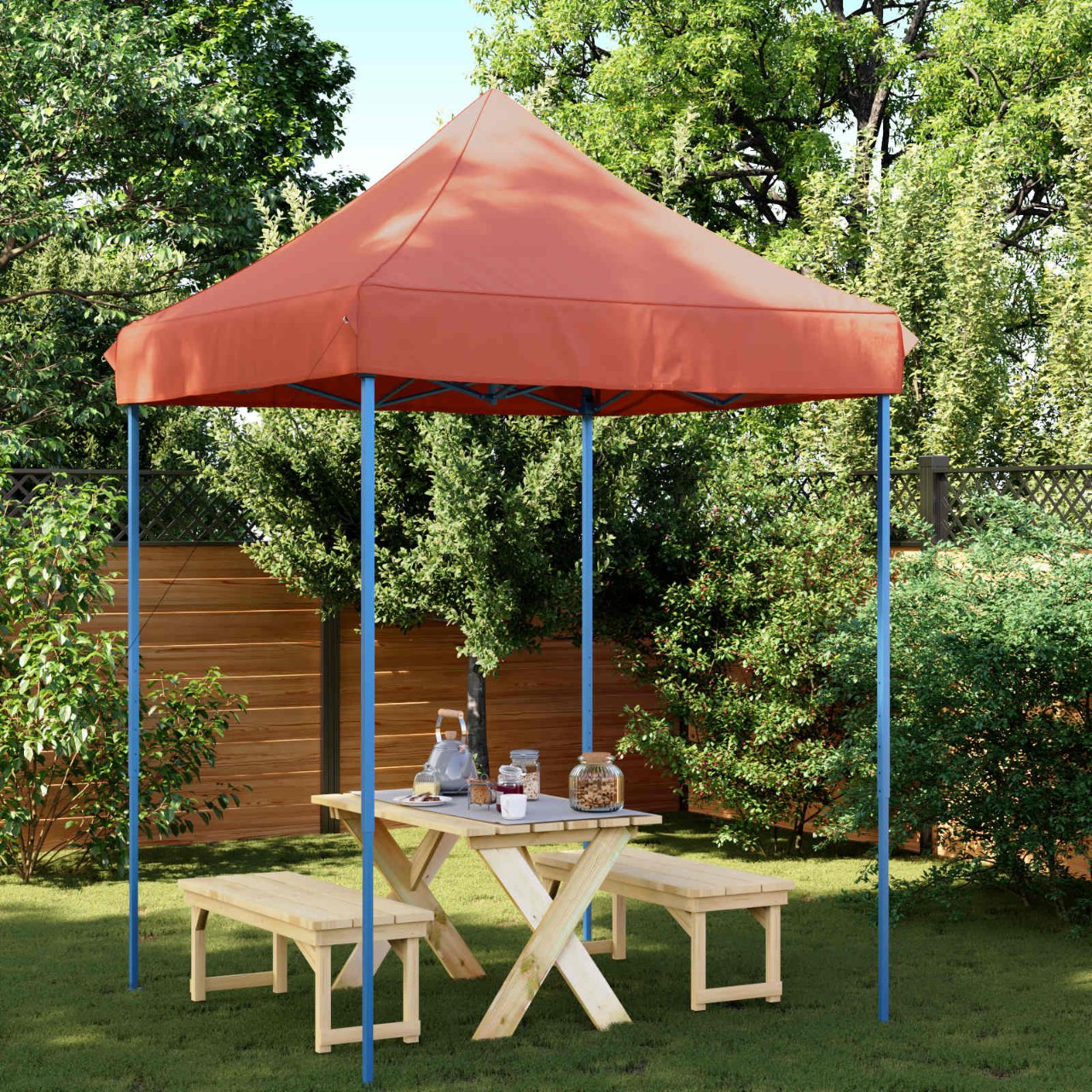 Partyzelt Faltbar Pop-Up Schwarz 200x200x306 cm