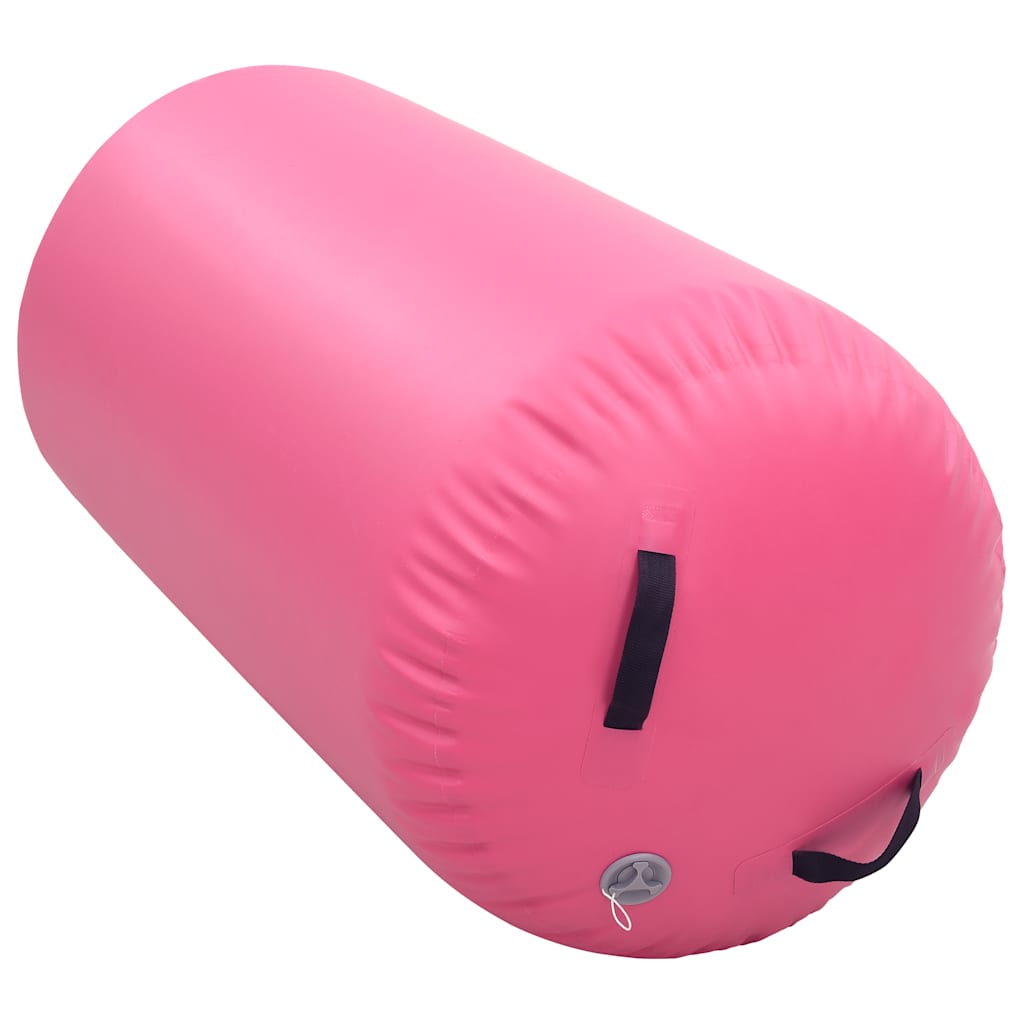 Aufblasbare Gymnastik-Rolle mit Pumpe 100x60 cm PVC Rosa