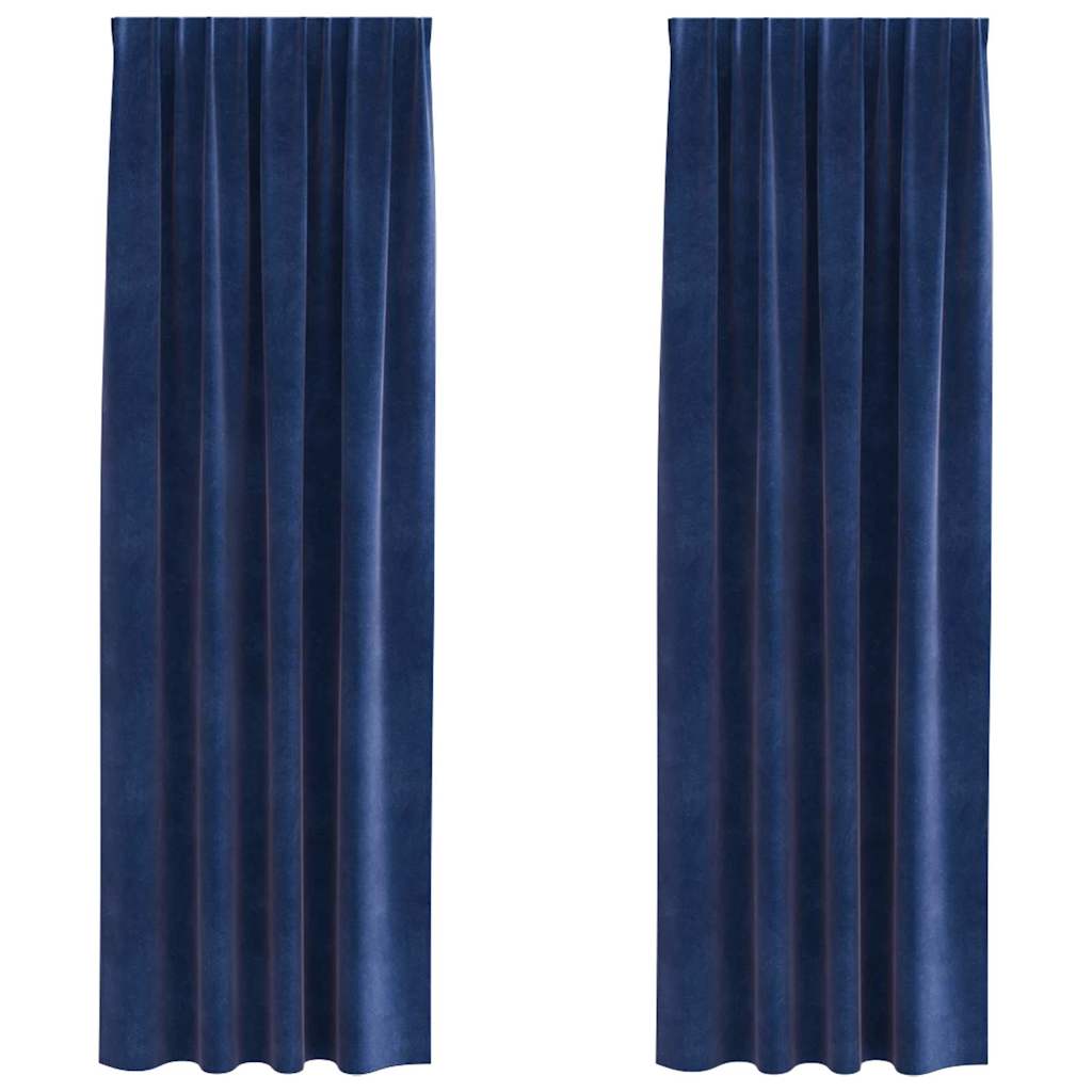 Verdunkelungsvorhänge 2 pcs Schwarz 140 x 140 cm Samt