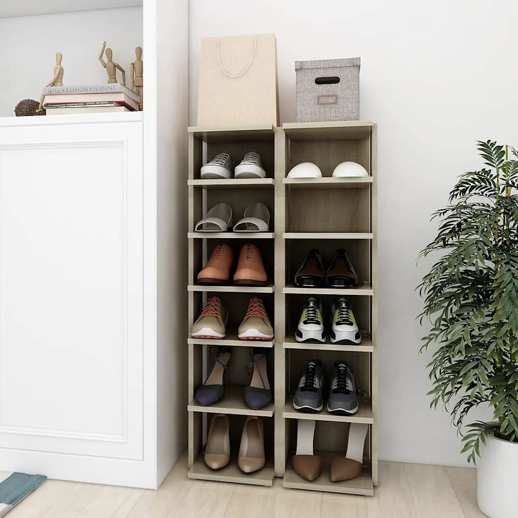 Schuhschrank Weiß 27,5x27x102 cm Holzwerkstoff