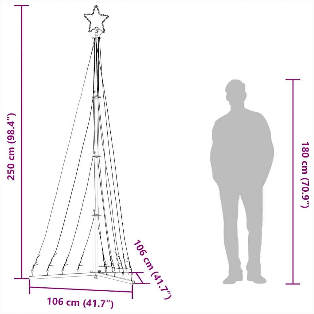 LED Weihnachtsbaum 339 LEDs Warmweiß 187 cm