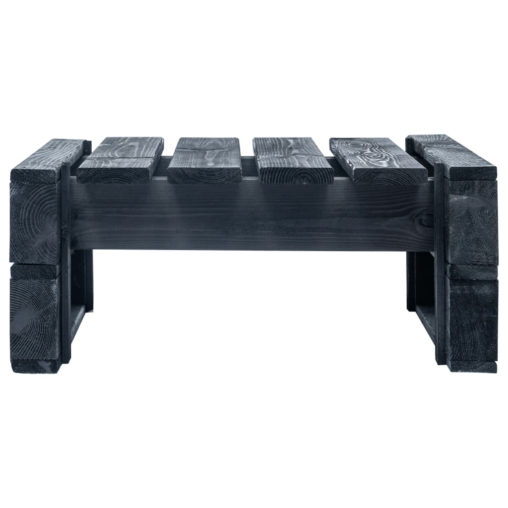 Outdoor-Ottomane Paletten Holz Grau