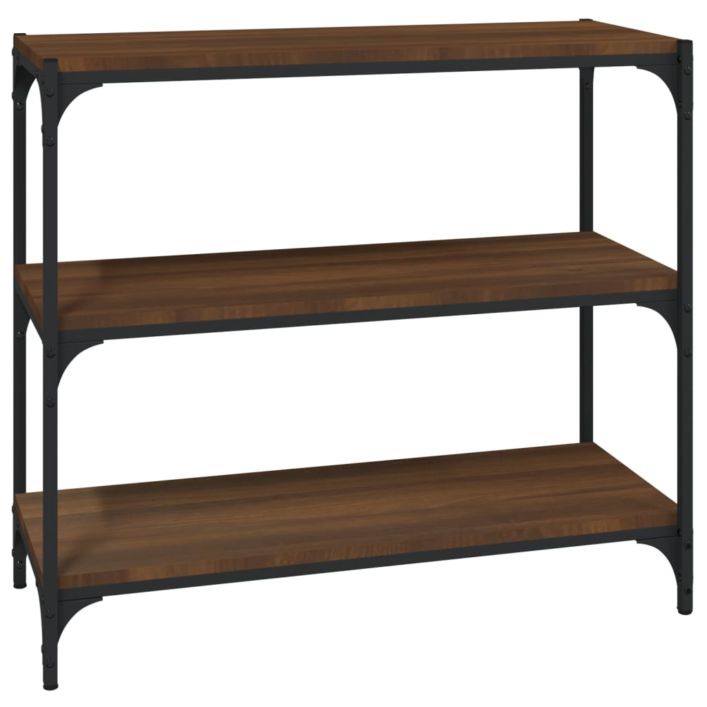 Bücherregal Schwarz 40x33x70,5 cm Holzwerkstoff und Stahl