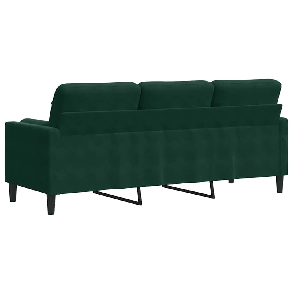 2-Sitzer-Sofa mit Zierkissen Hellgrau 120 cm Samt
