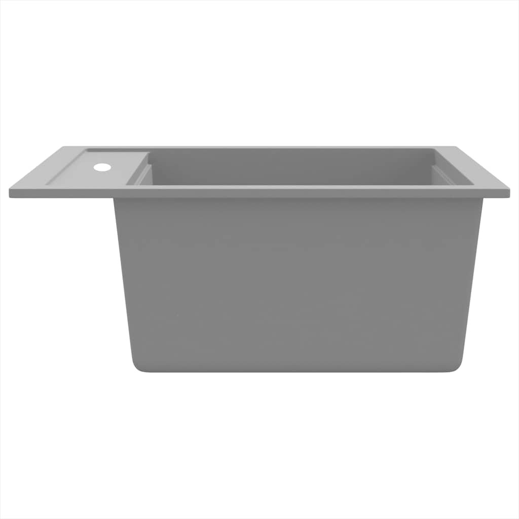 Granitspüle Einzelbecken Schwarz