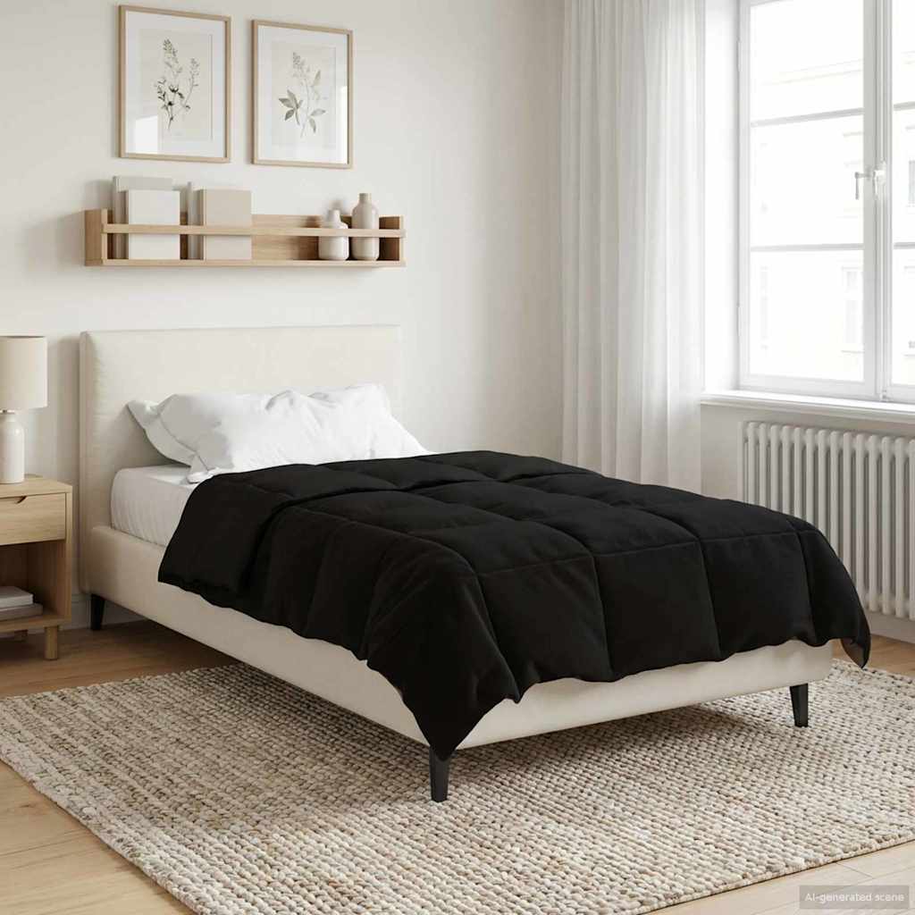 Sommerdecke Gesteppt Anthrazit 135 x 200 cm Mikrofaser