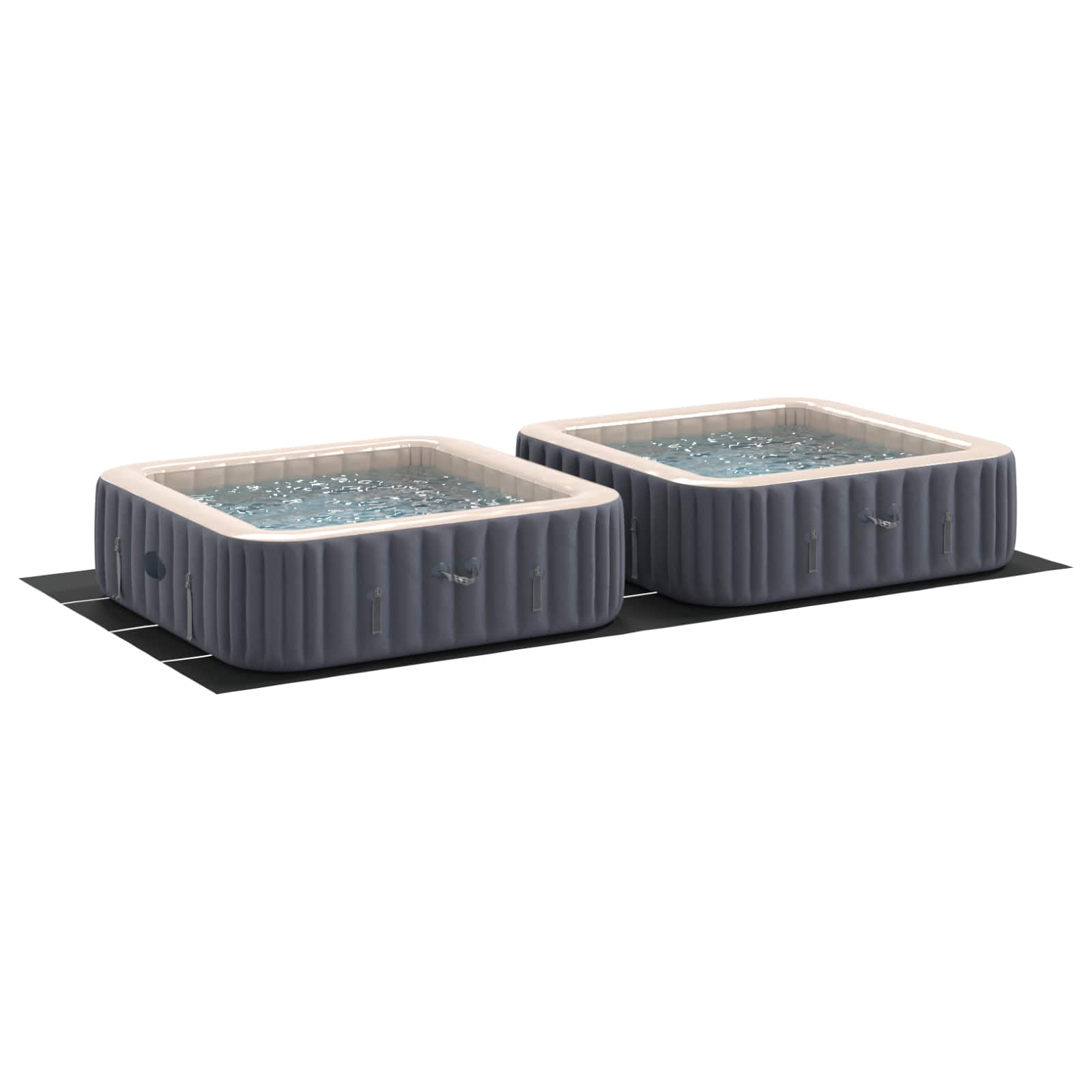 Bodenfolie für Pools Schwarz 300 x 220 x 0,1 cm Vliesstoff