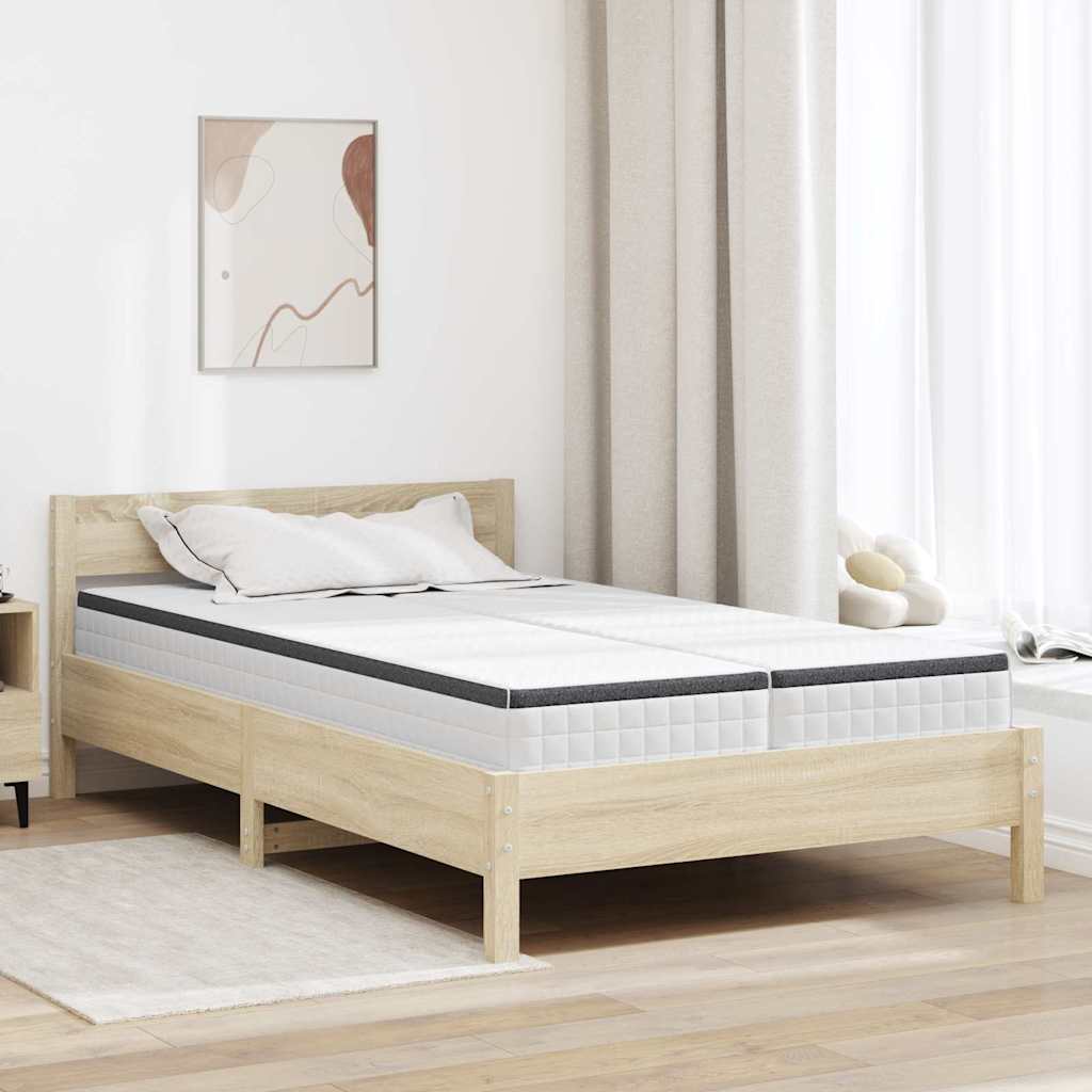 Matratze Weiß und Grau 80 x 200 cm Bonell Feder