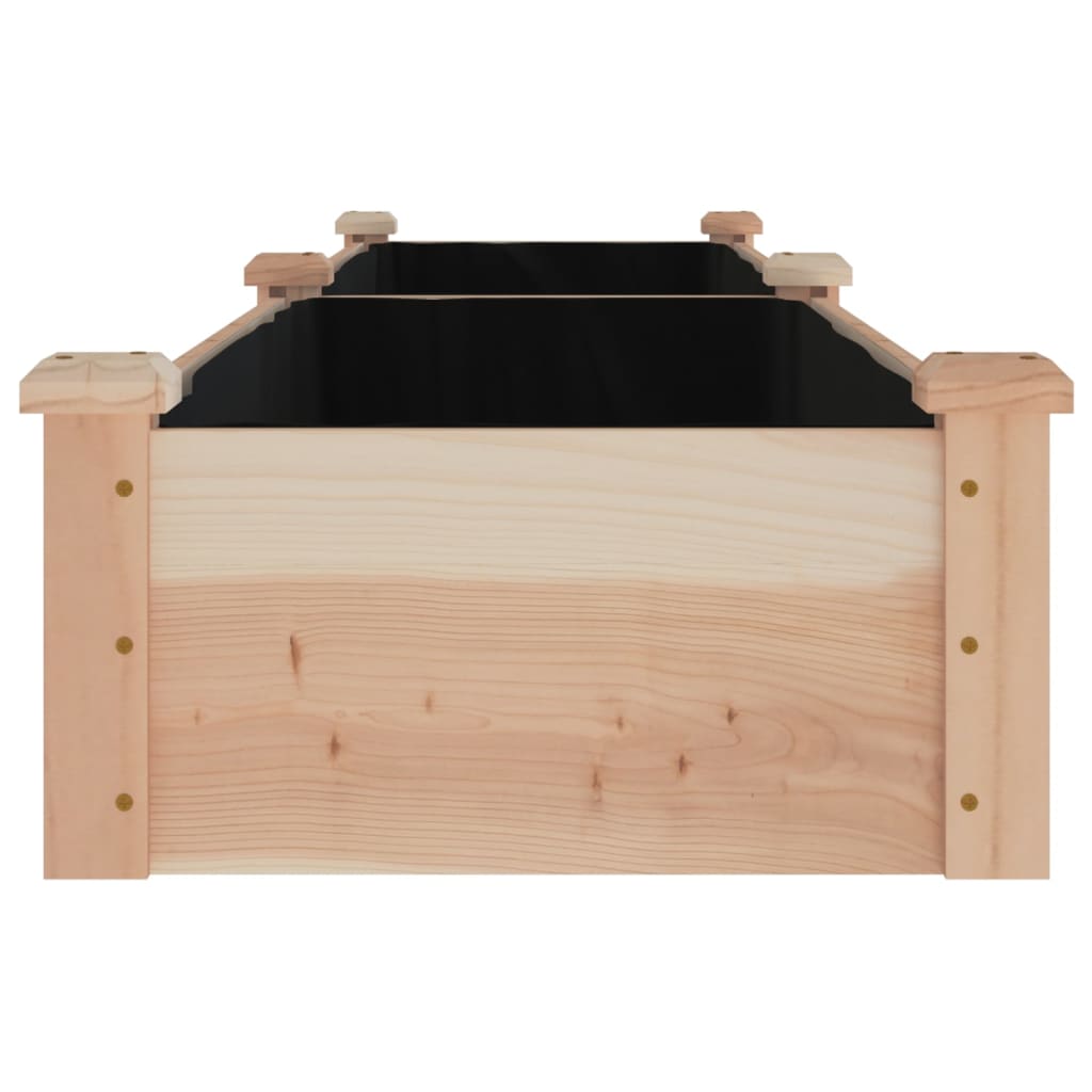 Hochbeet mit Einsatz Grau 120x45x25 cm Massivholz Tanne