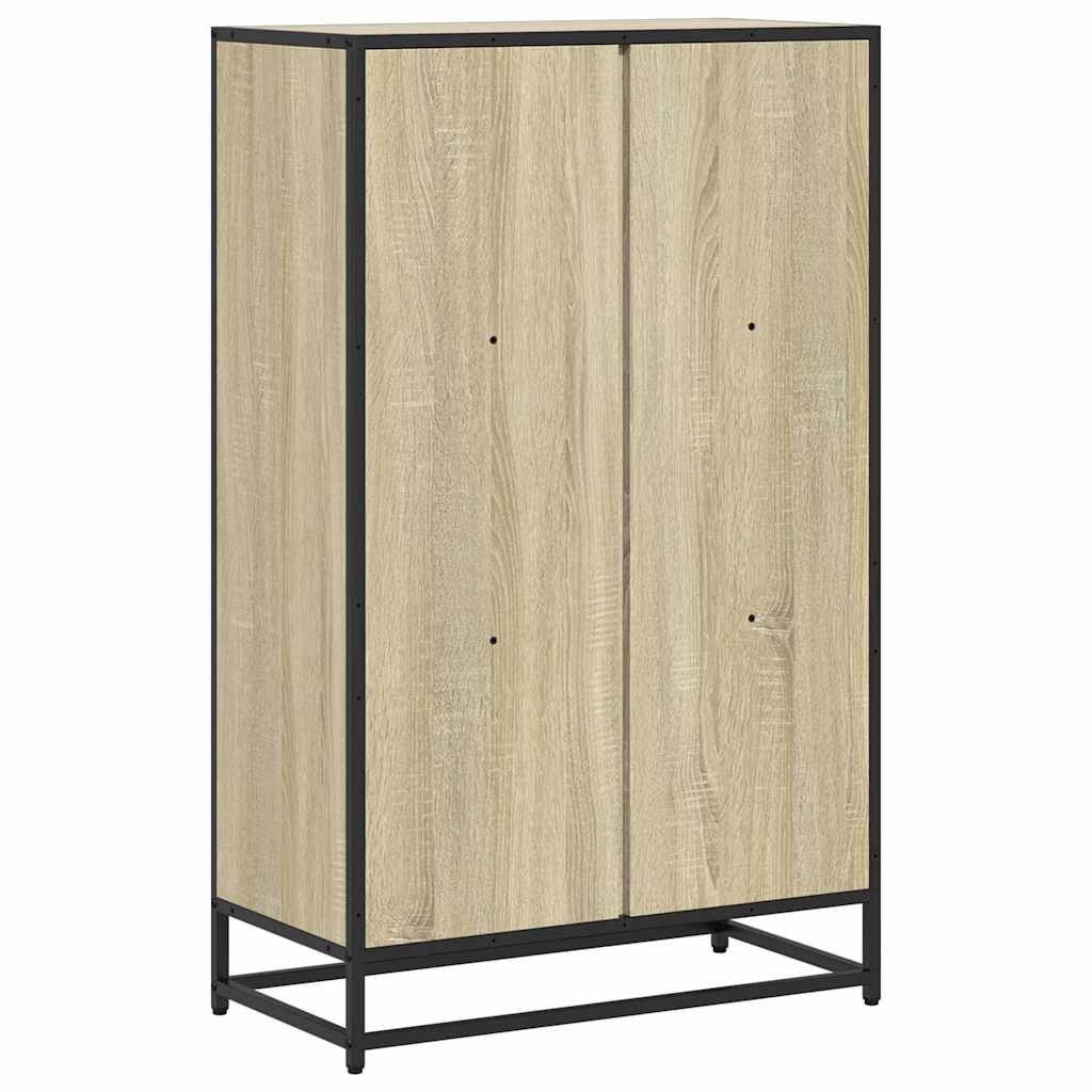 Bücherregal Schwarz 97,5x33x107,5 cm Holzwerkstoff und Metall