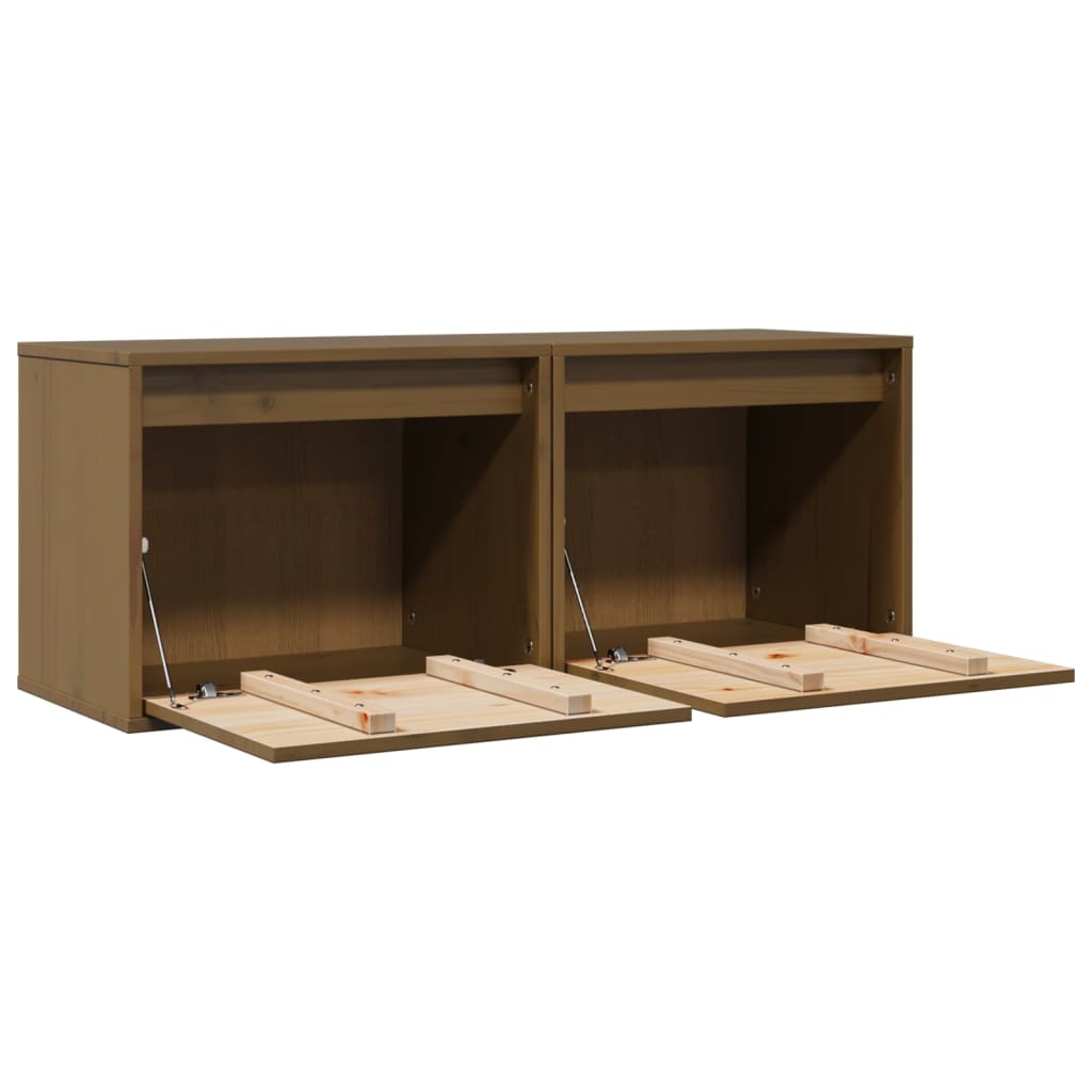 Wandschrank 45x30x35 cm Massivholz Kiefer