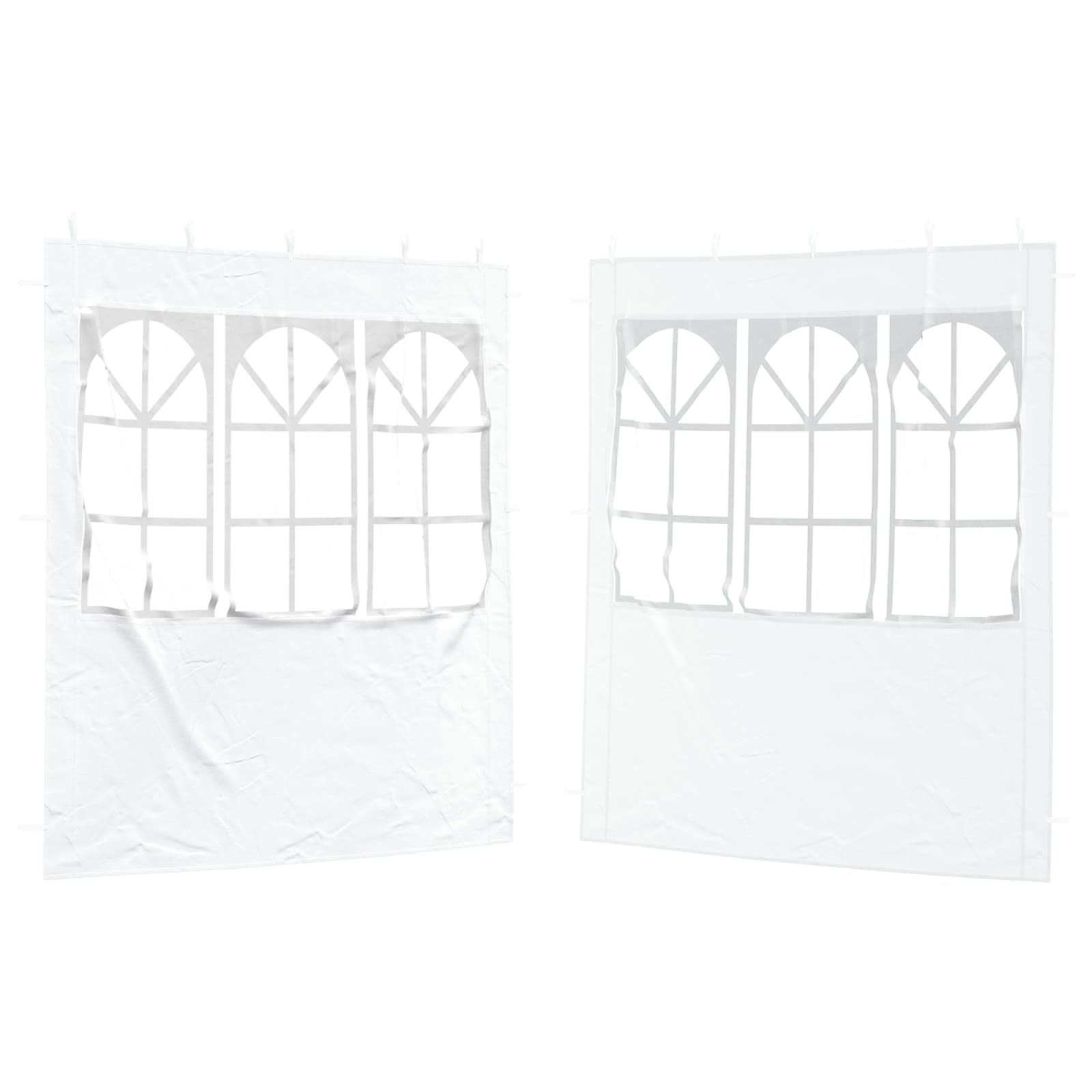 Party Zelt Seitenteil 2 pcs 300 x 195 cm Rot PE und Stahl