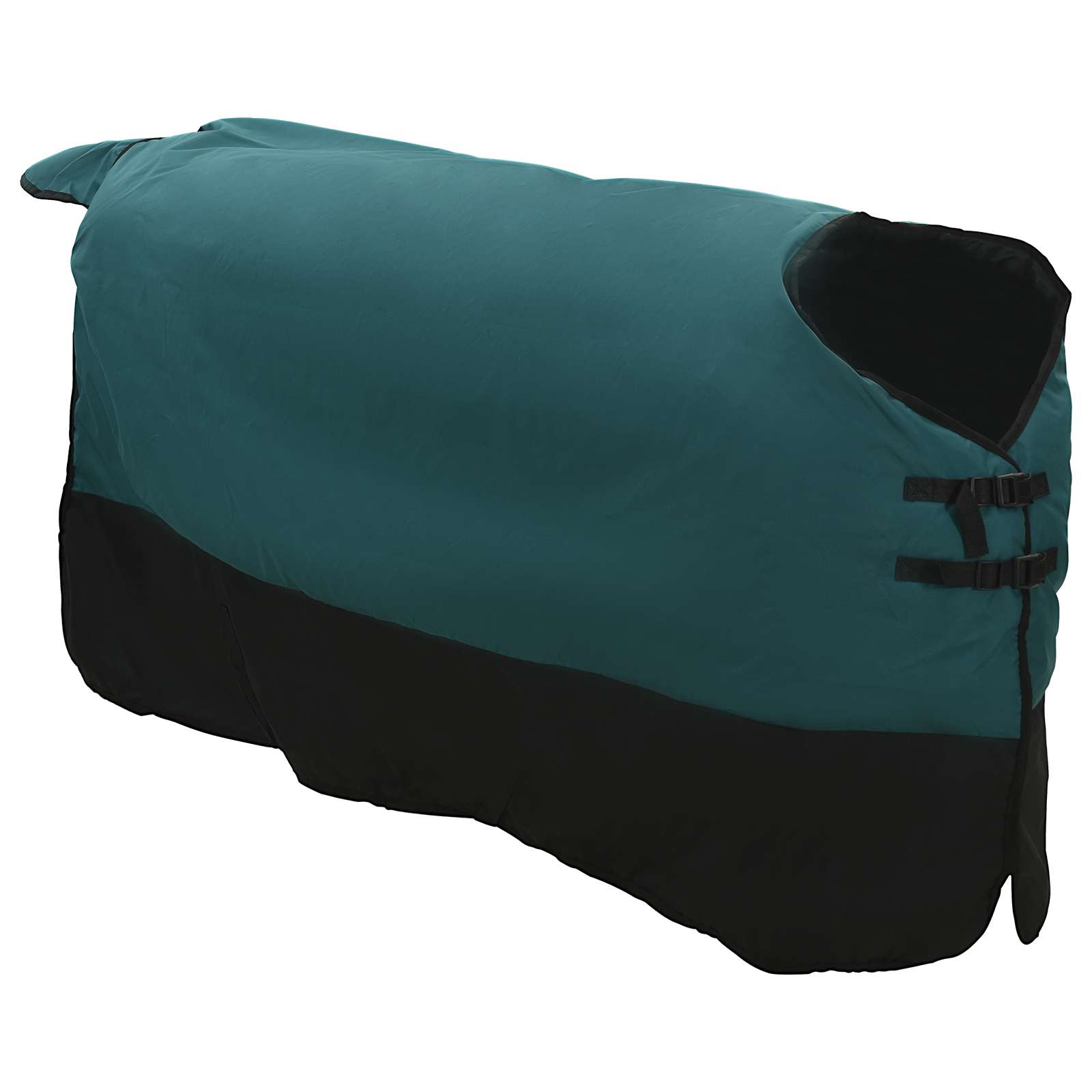 Pferdedecke Dunkelgrün und Schwarz 75 cm Polyester