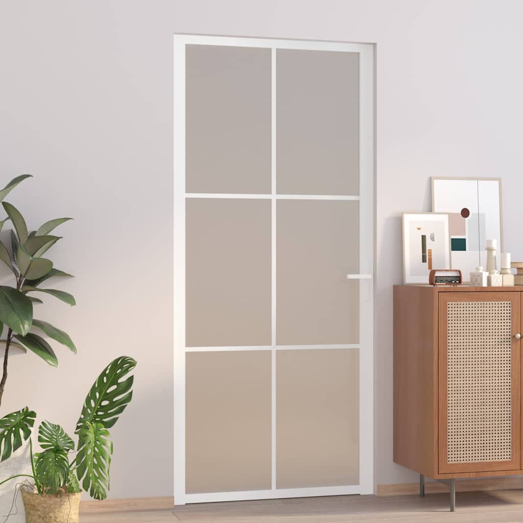 Innentür ESG Glas und Aluminium 76x201,5 cm Schwarz