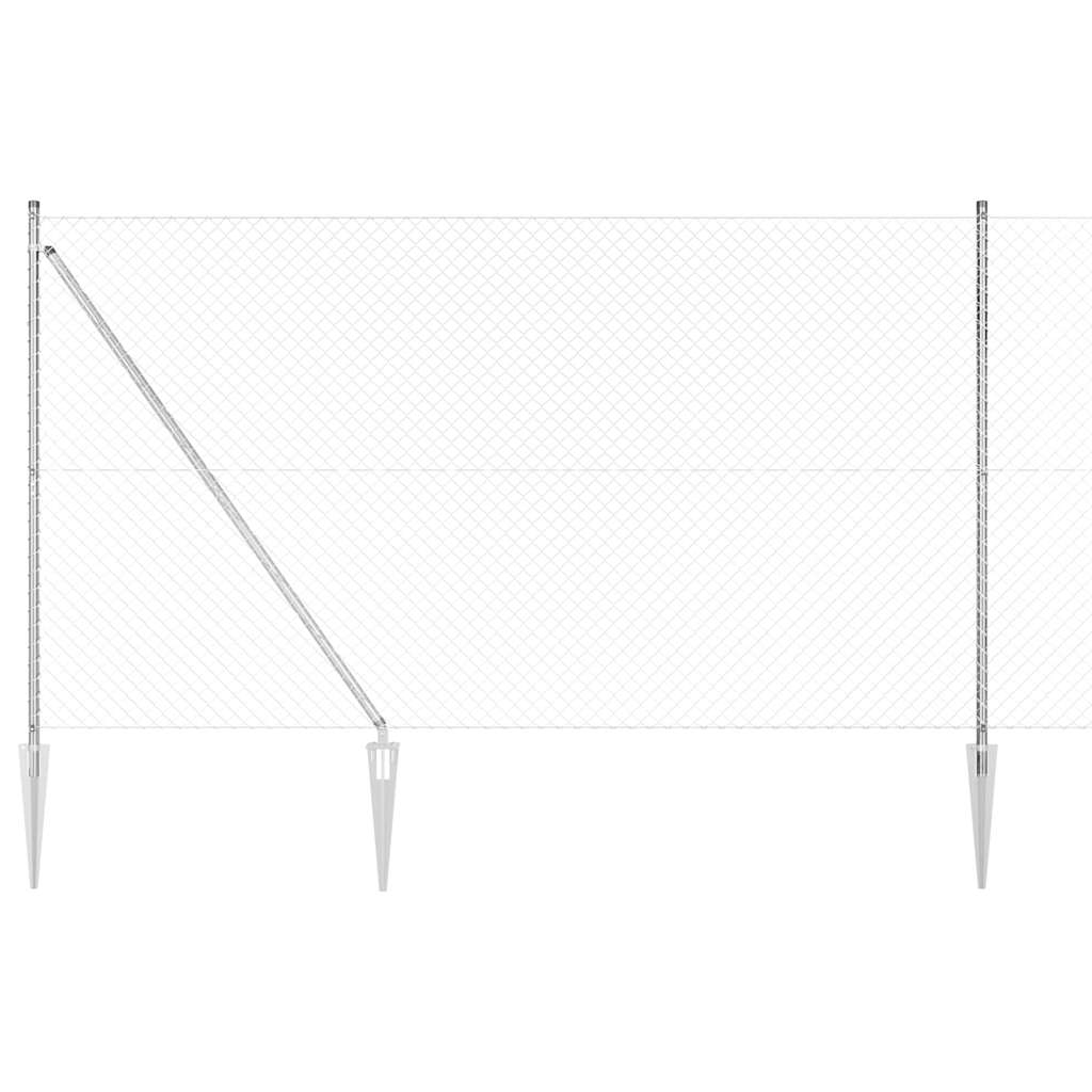Outdoor Kettenglied-Zaun Erdfixierung 10 x 0,4 m Grün Netz