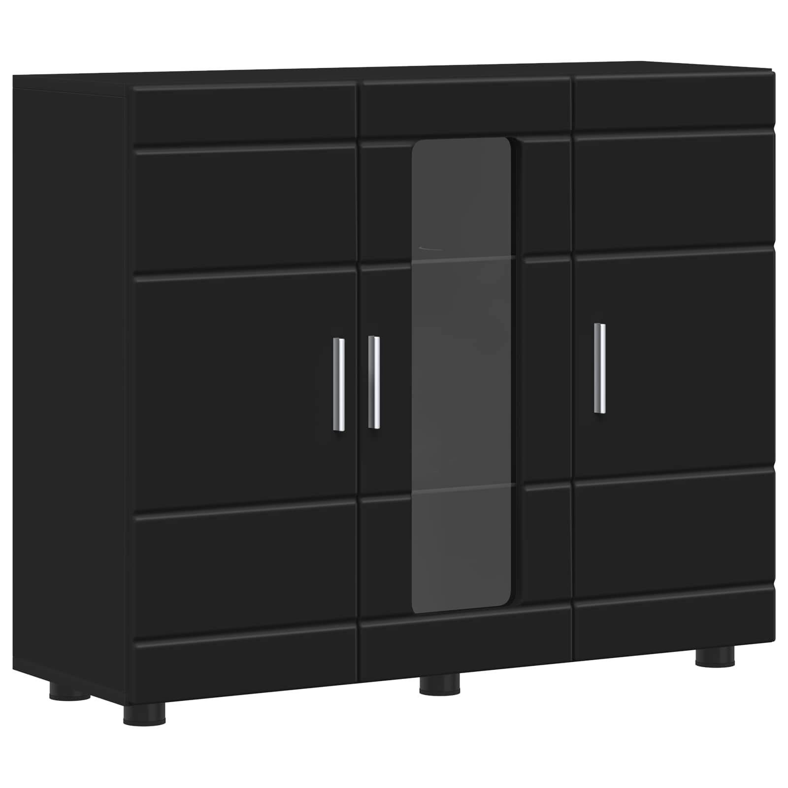 Highboard mit Regal FLORIN Weiß 60 x 35 x 182 cm Holzwerkstoff