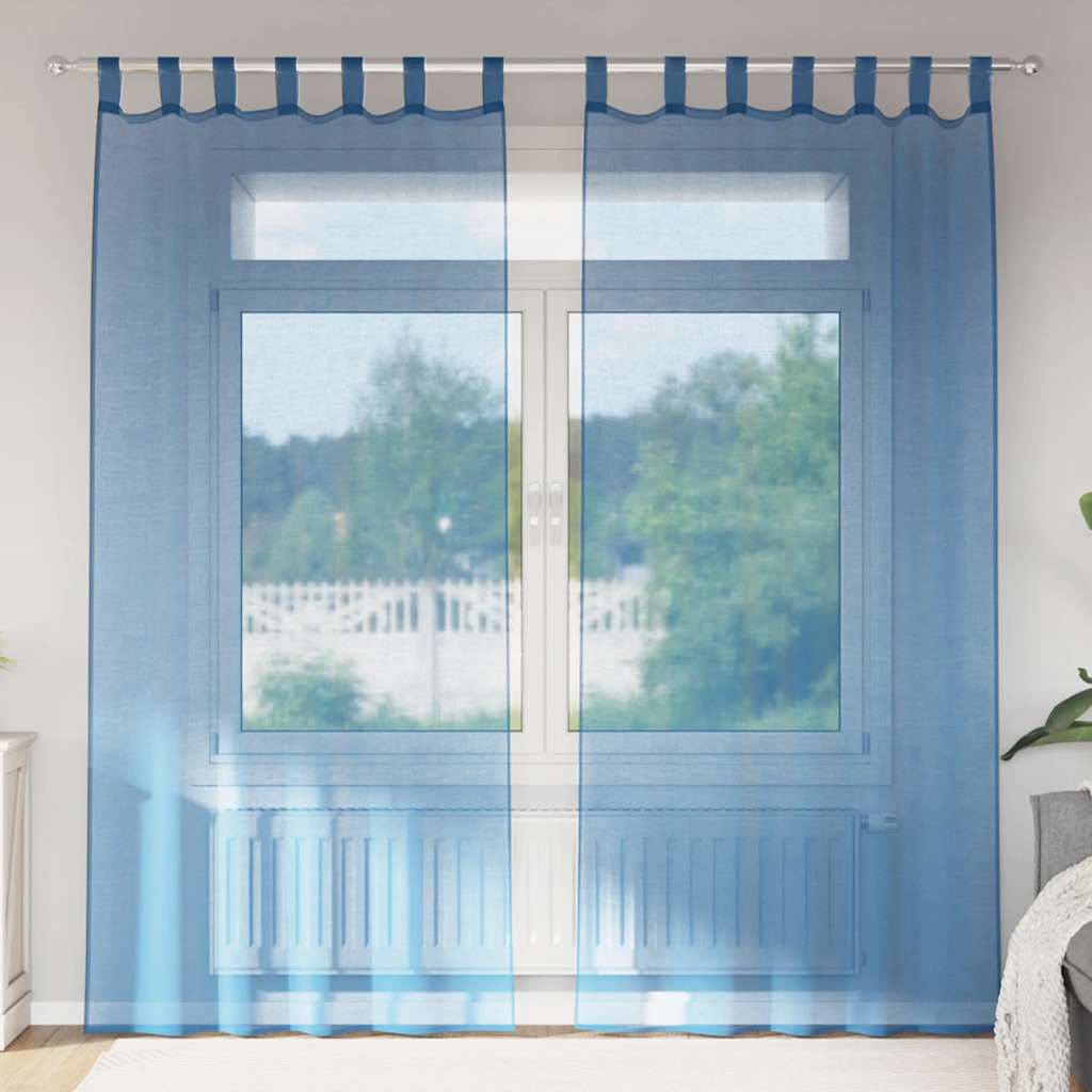 Voile Vorhänge mit Ösen 2 Stk. Apfelgrün 140x140 cm