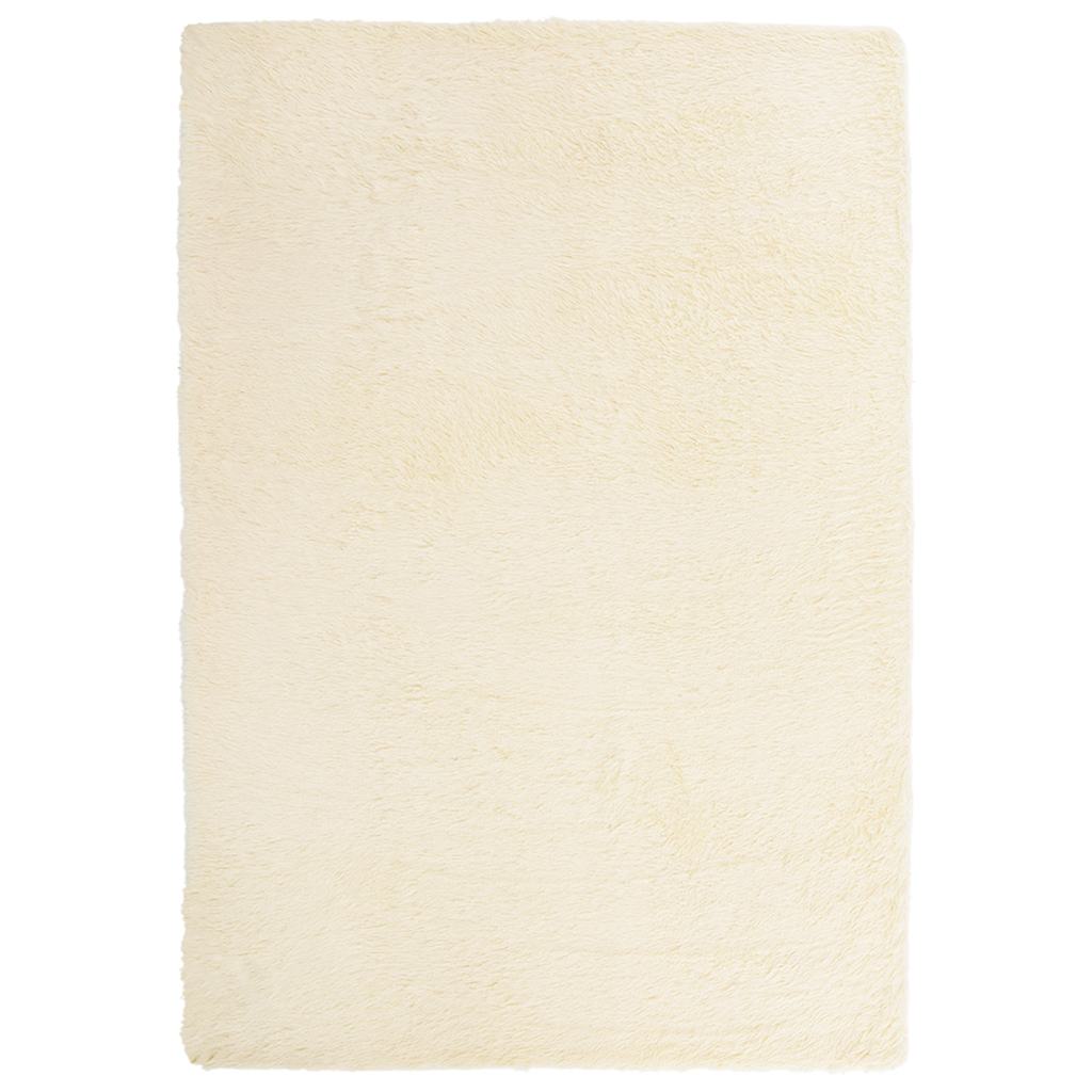 Teppich Shaggy Hochflor NAVARRA Beige 60x100 cm Polyester