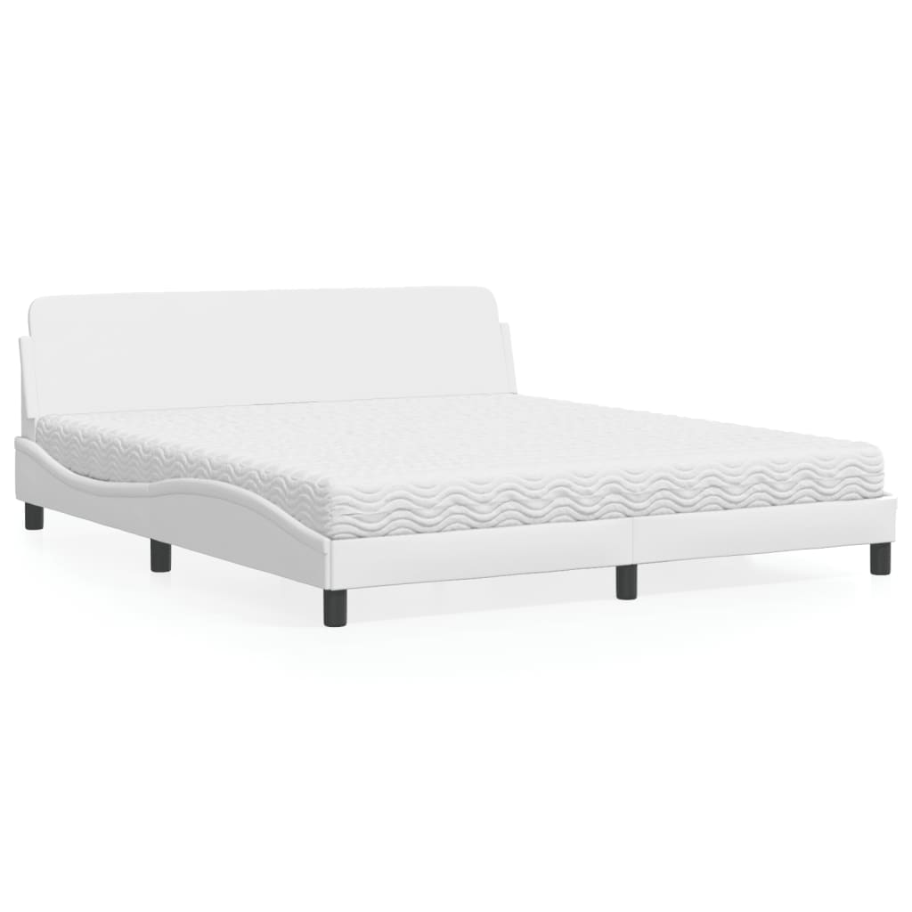 Bett mit Matratze "Dover" Schwarz 80x200 cm Kunstleder