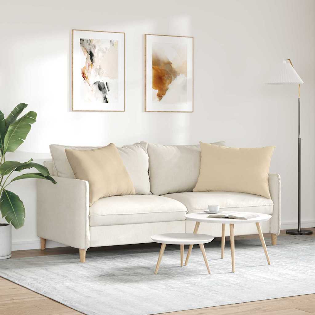 Sofakissen 2 Stück Taupe 50 x 30 cm Stoff