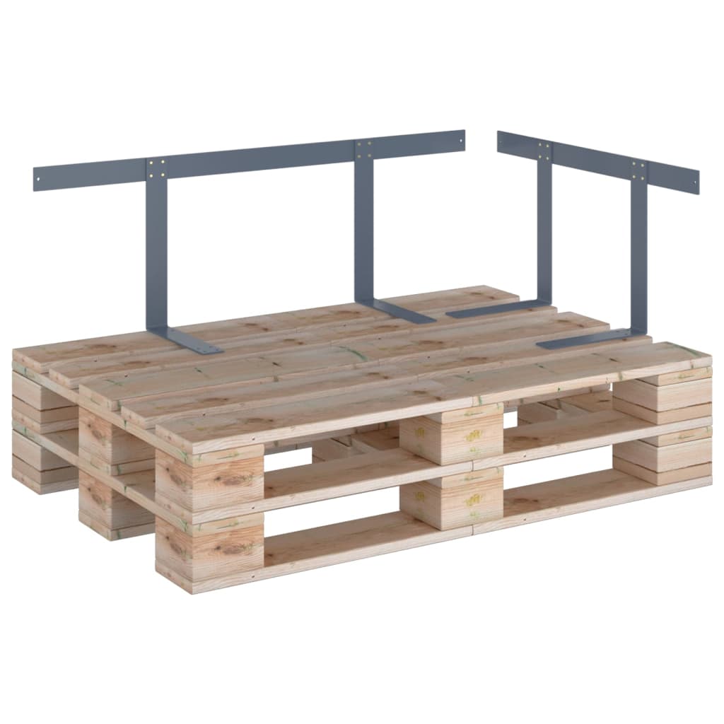 Rückenlehne für Palettensofa Weiß 110 cm Eisen