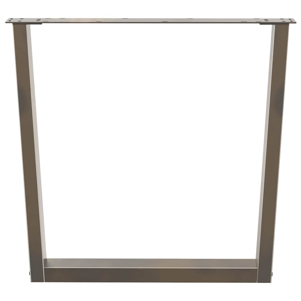 Couchtischbeine V-Form 2 Stück Schwarz 30x(30-31,3) cm Stahl
