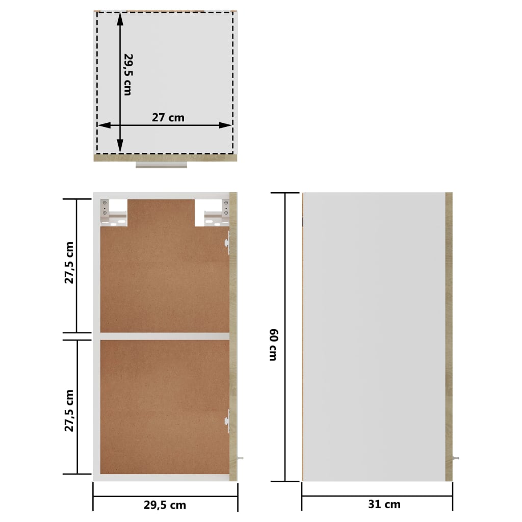 Spülenunterschrank Sonoma-Eiche 80x46x81,5 cm Holzwerkstoff