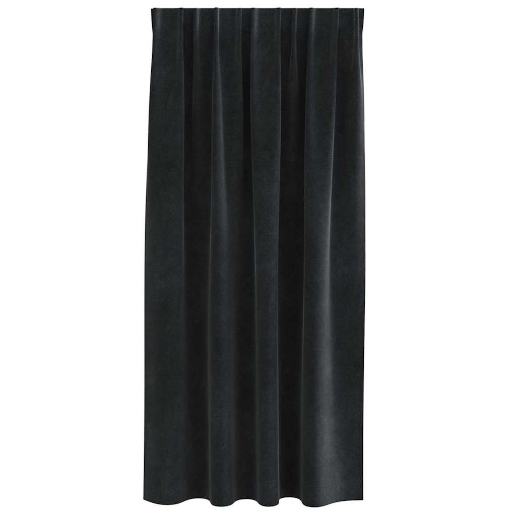 Verdunkelungsvorhänge 2 pcs Schwarz 140 x 140 cm Samt