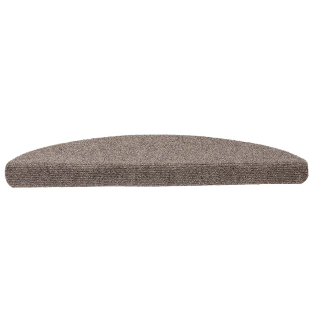 Stufenmatten Selbstklebend 15 Stk. 56x17x3 cm Hellbraun Halbrund