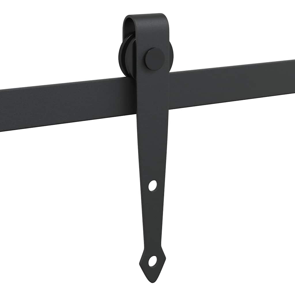 Mini Schiebetürbeschlag Set für Schranktüren 122 cm Carbonstahl