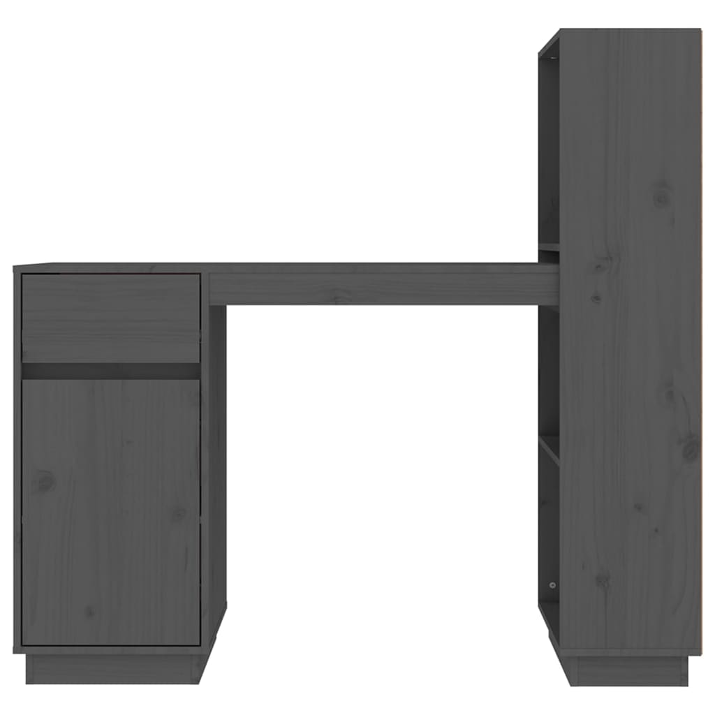 Schreibtisch Weiß 110x53x117 cm Massivholz Kiefer