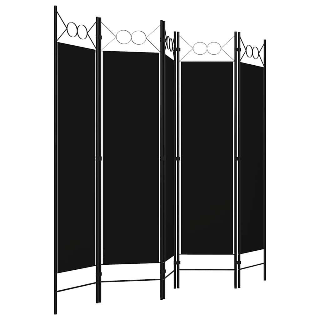5-tlg. Raumteiler Anthrazit 200 x 180 cm