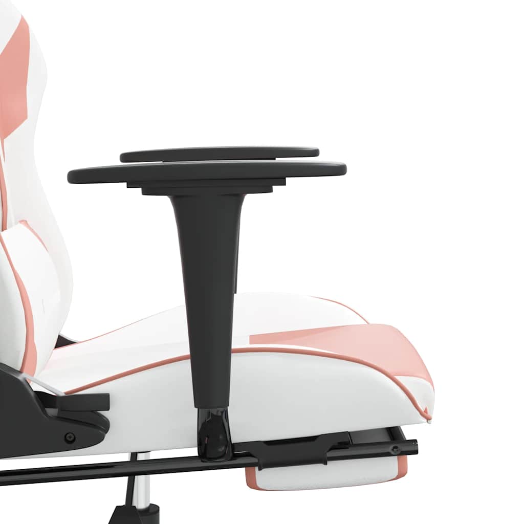Gaming-Stuhl mit Massagefunktion Schwarz und Blau Kunstleder