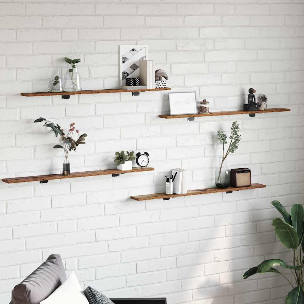 Bücherregal-Bretter 4 Stk. Weiß 40x10x1,5 cm Holzwerkstoff