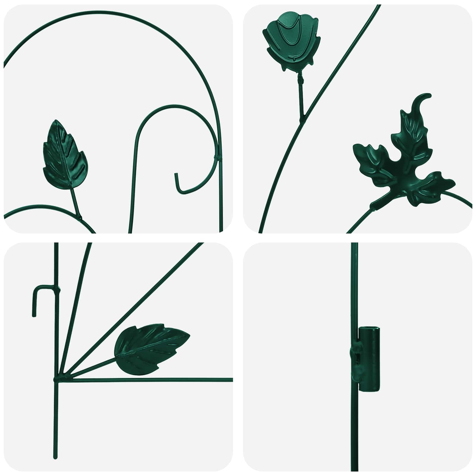 Gartenzaun 5 pcs Schwarz Stahl