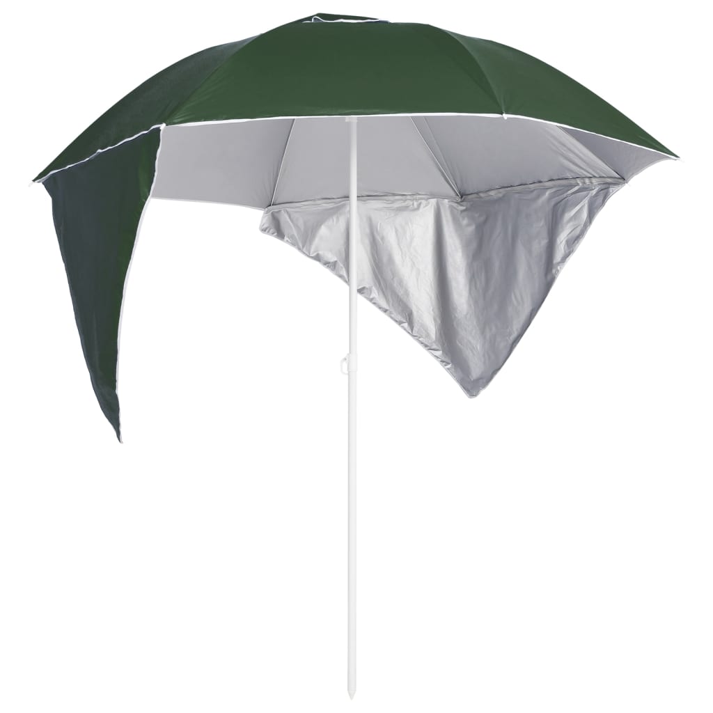 Strandschirm mit Seitenteilen Sandfarbe 215 cm